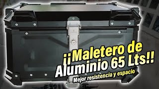 MALETERO DE ALUMINIO 65 L  LA MEJOR OPCIÓN PARA TU MOTO [upl. by Kean285]