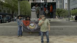 Members of the CarrizoComecrudo Tribe of Texas Welcome Earth Day Houston 2021 [upl. by Aserret]