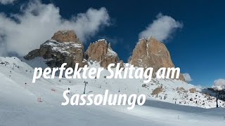 Dolomiten  Skifahren am Sassolungo  Südtirol  Skifahren im Paradies [upl. by Aztinad]