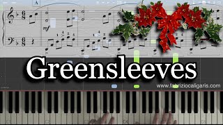 Greensleeves  Piano Tutorial  Sheet Music in PDF [upl. by Tami]