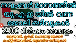 Dubai job vacancy in malayalamdubai job vacancy in November 2024ഏറ്റവും പുതിയ ദുബായ് ജോലിവാർത്തകൾ [upl. by Bohner226]