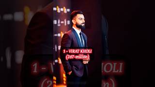 Top 10 most instagram followers in india top10 youtubeshorts shorts viratkohli popular [upl. by Arta]