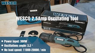 WESCO WS5123K1 Oscillating Tool Kit [upl. by Riki]