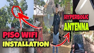 PISO WIFI INSTALLATION WITH HYPERBOLIC ANTENNA 44DBI AT MALIBUD GINGOOG CITY [upl. by Atinev605]