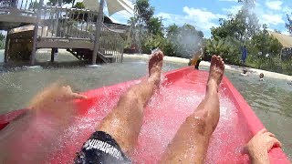 Red Tubular Water Slide at Jogja Bay Waterpark [upl. by Atilem]