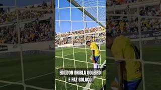 EDÍLSON DRIBLA GOLEIRO E FAZ UM GOLAÇO PELO JOGO FOS FAMOSOS futebol [upl. by Laehpar]