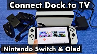 Nintendo Switch How to Connect Dock to TV step by step [upl. by Ignatz139]