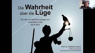 Prof Dr Matthias Gamer » Die Wahrheit über die Lüge « [upl. by Ap]