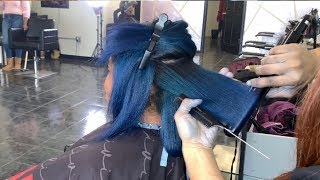 My Blue Haired Babe Is Back  Quick and Easy Silk Wrap [upl. by Chelsey]