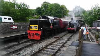 A busy moment at Wirksworth during the Steam in the Valley Gala [upl. by Bennie63]