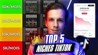 Les 5 Niches Tiktok Les Plus Rentables Programme de Rémunération Bêta Tiktok [upl. by Thomasina]