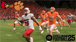 Louisville Football CFB25 Preview Game 9 at Clemson [upl. by Graubert680]