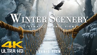 4K Winter Scenery A Journey Through Beautiful Snow Covered Landscapes  Scenic Film [upl. by Attlee426]