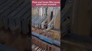 Plate and frame filter press quick start unloading moment filterpress dewatering engineering [upl. by Conrado]