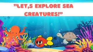 Learning sea animals Ocean animals Sea animal names [upl. by Odnomar]