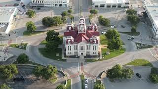 A short flight over Weatherford Texas downtown 61524 [upl. by Leunad383]