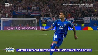 Zaccagni leroe azzurro di Lipsia il gol per la moglie Chiara Nasti  Estate in diretta 25062024 [upl. by Dede]