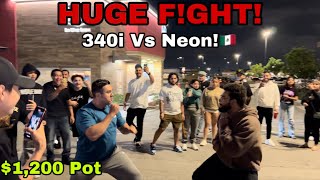 HUGE FGHT 340i Vs Neon SRT4 1200 Pot BMW 340i Dodge [upl. by Hsan217]