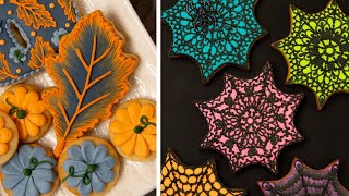 1 Hour Halloween and Fall Cookie Decorating 🎃🍂 [upl. by Ynoble]