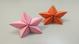 Cómo hacer una estrella de papel  Origami fácil  Estrella Diy [upl. by Atteloj292]