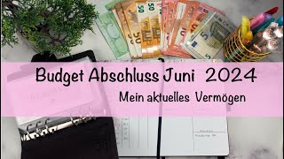 Minus Ausgleichen Budget Abschluss Juni 2024 Teil 2 🌸 Sparen mit der Umschlagmethode [upl. by Atinauq419]