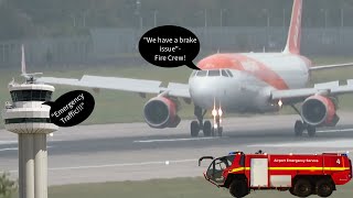 EasyJet A320  Emergency Landing  London Gatwick  31082024 [upl. by Lehcim]