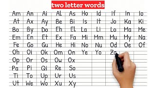 two letter words  2 letter words A to Z  two letter words in english  LearnWords KidsLearning [upl. by Naired]