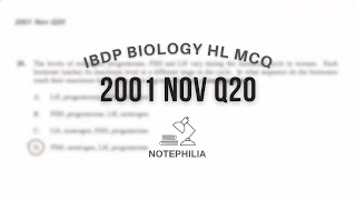 IB Biology HLSL 2001 Nov Paper 1 Q20 [upl. by Anez]