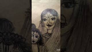 yashida maiyya and krishnasubscribe like and comment harekrishna art radheradhe [upl. by Pardo]