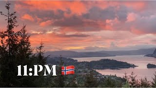 Beautiful Midnight Sun In Askøy Bergen Norway Babaing Dabawegian [upl. by Idnew]