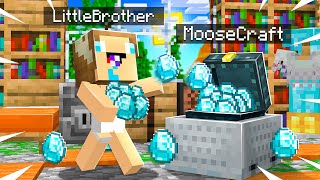 10 WAYS TO STEAL MY LITTLE BROTHERS DIAMONDS in MINECRAFT [upl. by Fran]