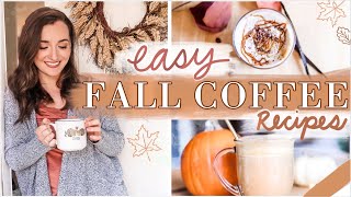 NEW FALL COFFEE RECIPES 2020 🍁 Easy  Healthy Dupes for your favorite drinks VEGAN RECIPE OPTIONS [upl. by Adon]