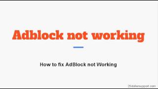 fix adblock not working Solved 2016 [upl. by Hermosa355]