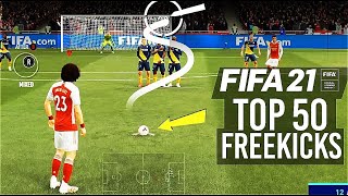 FIFA 21  TOP 50 BEST FREE KICK GOALS [upl. by Refinnej]