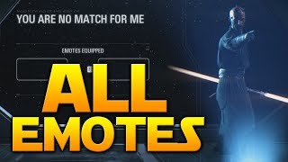 ALL HERO amp INFANTRY EMOTES  Star Wars Battlefront 2 Beta [upl. by Almap]