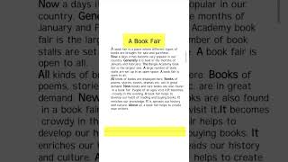 A book fair paragraph english education grihoschool [upl. by Aicineohp]