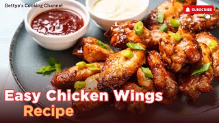 Crispy Air Fryer Chicken Wings Flourless Low Carb  Best Chicken Wings  Bettyes Cooking Channel [upl. by Dammahom]