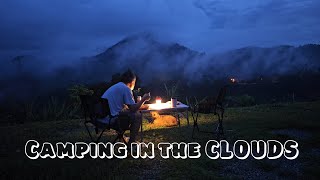 2 Solo Car Camping in a Land Rover Defender and Suzuki Jimny in the Clouds and Mountain  ASMR [upl. by Dedrick]