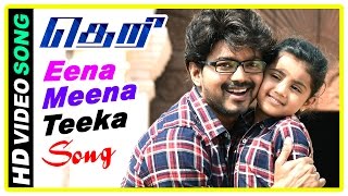 Theri Movie scenes  Title Credits  Vijay and Baby Nainika intro  Eena Meena Teeka song  Amy [upl. by Eudo118]