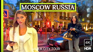 🔥 Evening Life Russian Girls the City Walk Exploring Moscow City Tour 4K HDR [upl. by Eliades]