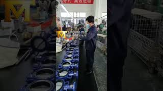 Butterfly Valve machine butterflyvalve valve worldsvalve worlds chinafactory valvefactory [upl. by Bullen]