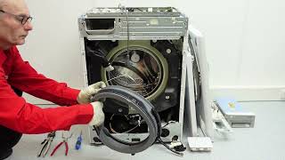 LG Washing Machine  How to replace the door gasket [upl. by Aidul937]