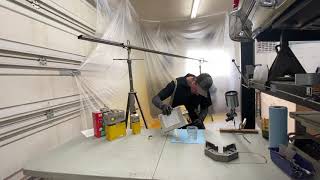 Spraying Cosmoline Rust Veto 342 with a HVLP paint gun [upl. by Dirraj]