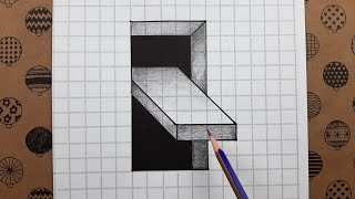 Kareli Deftere Kolay 3Boyutlu Çizimler Çizim Hobimiz 3Boyutlu Resimleri  Easy 3D Drawing [upl. by Lacram603]