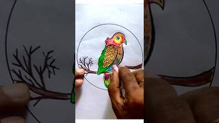 Draw a bird with pastel colours  art bird sketch viral shortfeed youtube trending [upl. by Grew]