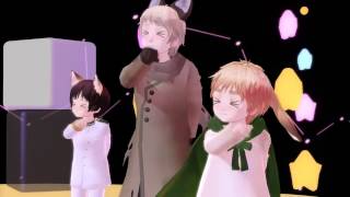 Hetalia MMD LUVORATORRRRRY Russia England Japan [upl. by Ehc648]