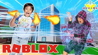 RYAN IS A HERO IN ROBLOX Let’s Play Roblox Age of Heroes with Ryan vs Daddy [upl. by Brindle]