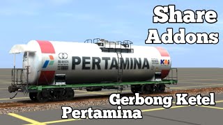 Share Addons Gerbong Ketel Pertamina By  gak tau🗿  Trainz Simulator Android [upl. by Savina]