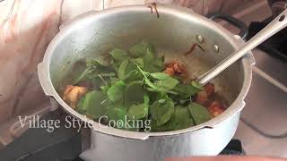 Tasty Gongura chicken Curry Recipe In Telugu Village Style CookingMiniature Foods Sorrel Chicken [upl. by Inig]