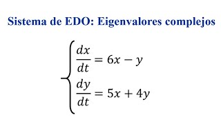 6 Sistemas lineales homogéneos  Valores propios complejos  matriz 2x2 [upl. by Chapman563]